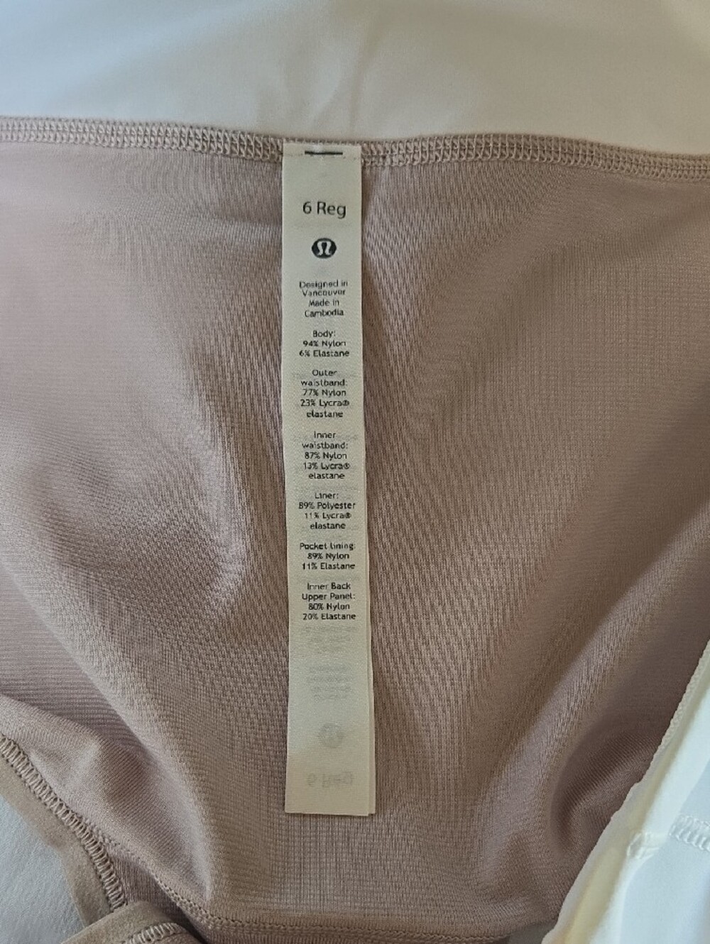 NWT lululemon Speed Up LR Sz 6 Lined White Shorts 2.5 - Picture 4 of 4